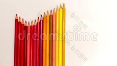 彩色铅笔移动一波，停止-运动